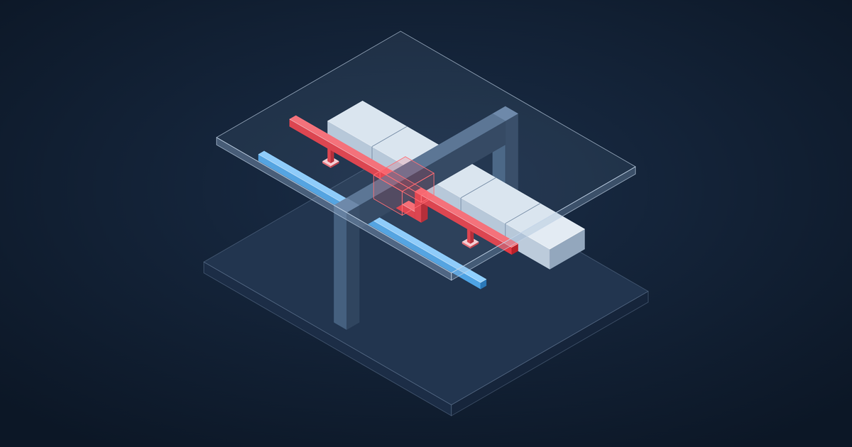 3D BIM clash model: a fire sprinkler main rerouted below a concrete beam, with the original clashing route shown as a red ghost